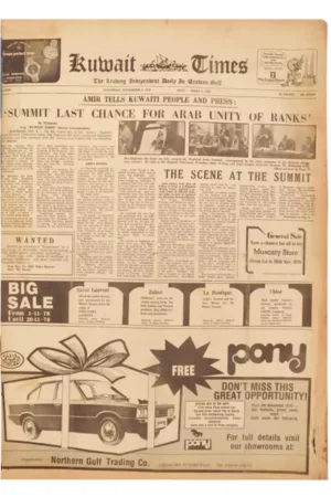 Sumitt Last Chance For Arab Unity of Ranks