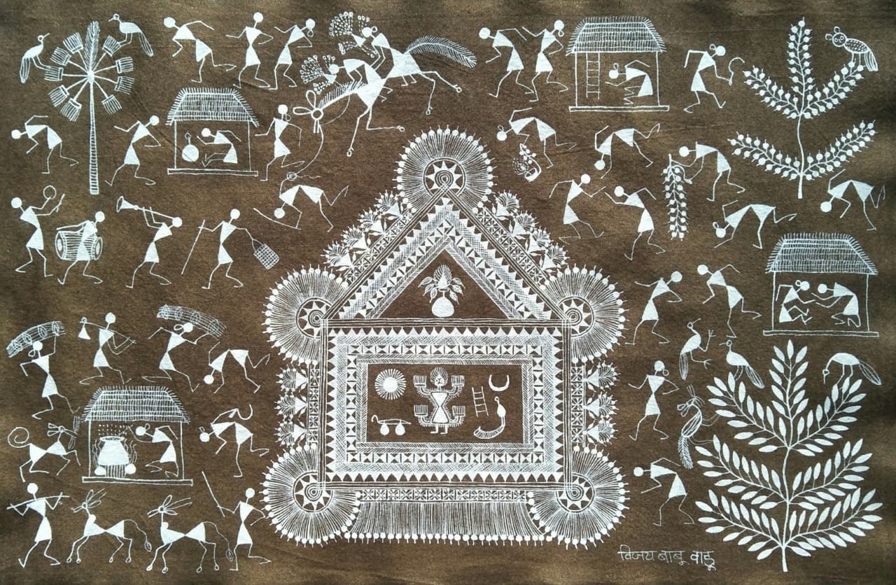 3446-min.jpg Vijay Babu Badu: Warli Art - Image 1