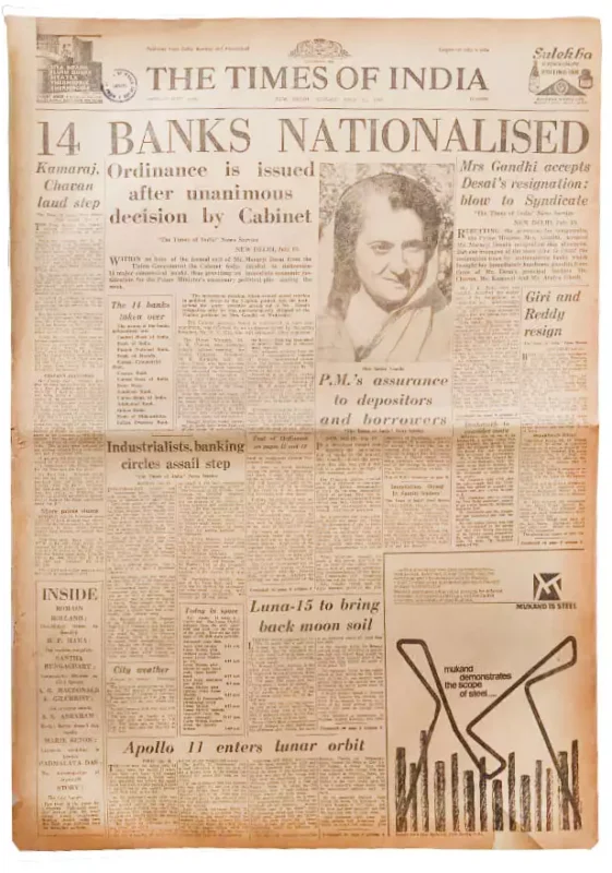 14 Banks Nationalised