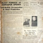 Blast Furnace at Durgapur Opened