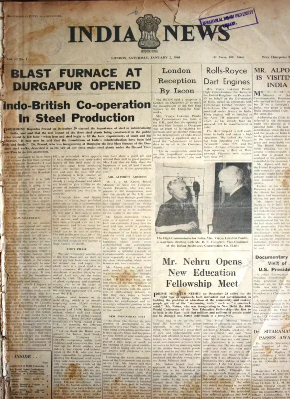 Blast Furnace at Durgapur Opened
