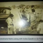 Jawaharlal Nehru along with Indira Gandhi in Gir Forest