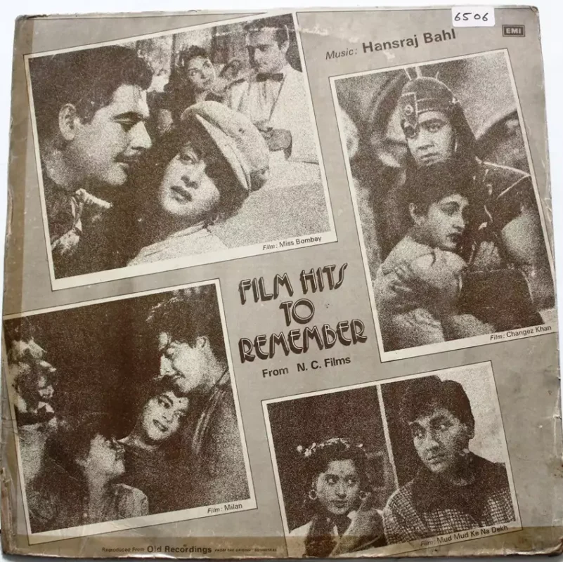 Film Hits To Remember Hansraj Bahl