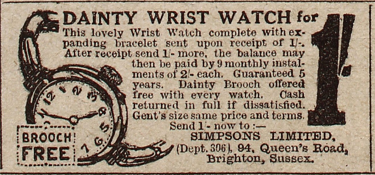Vintage Watch Advertisement – Plate 02