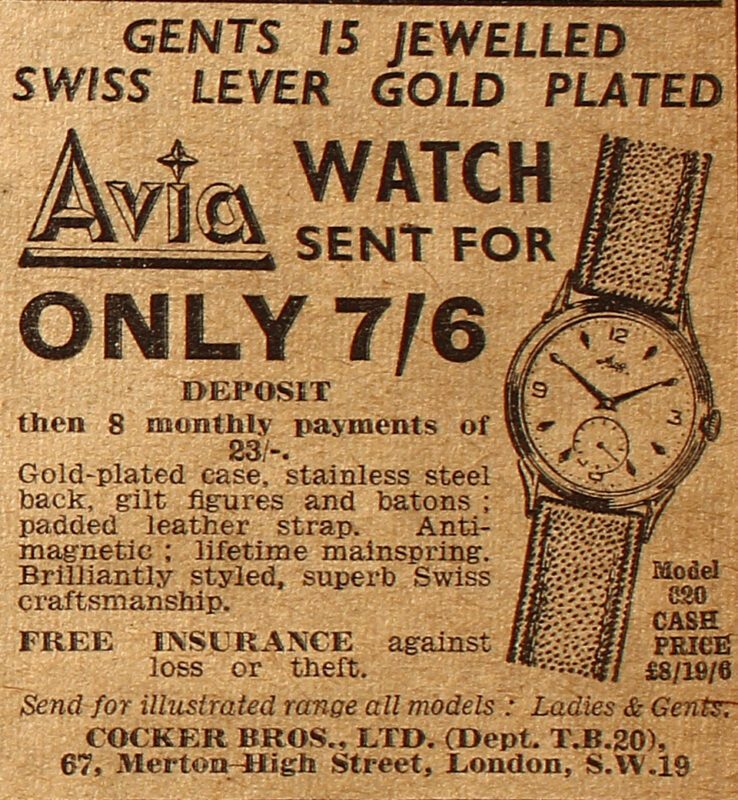 Vintage Watch Advertisement – Plate 102