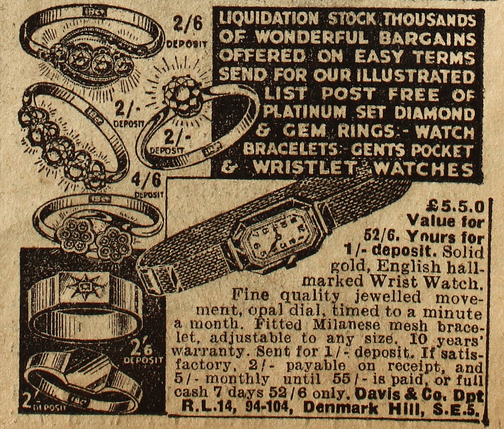Vintage Watch Advertisement – Plate 15 Vintage Watch Advertisement – Plate 15 - Image 1