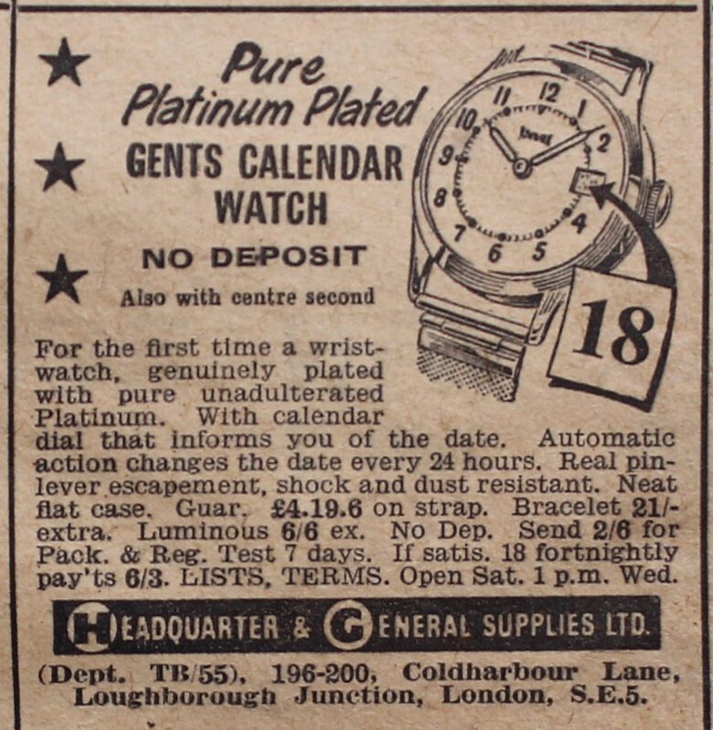 Vintage Watch Advertisement – Plate 89 (2)