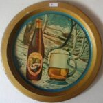 Vintage Beer Plate Collectible (Set of 4 Pcs)
