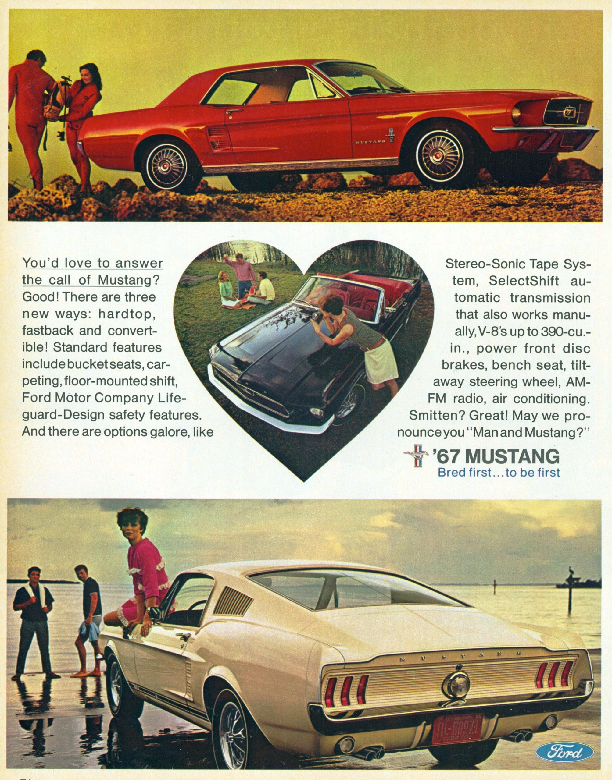 1967 Ford Mustang Vintage Advertisement (Series 2) 1967 Ford Mustang Vintage Advertisement (Series 2) - Image 1
