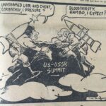 U.S.-USSR Summit: Gorbachev & Reagan by R.K. Laxman