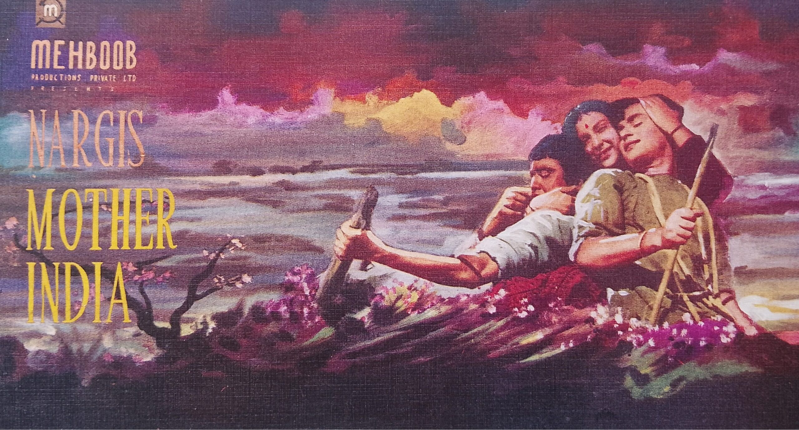 Mother India Hand-painted Lobby Cards