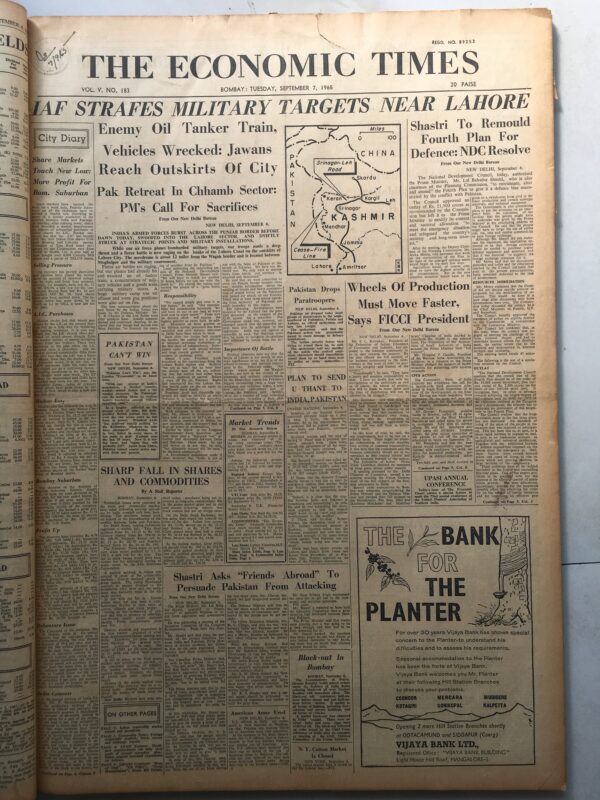 The Economic Times — September 7, 1965