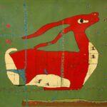 DS - 27 - 51X62  inch - Acrylic on Canvas, Dear in Red Space,2007_