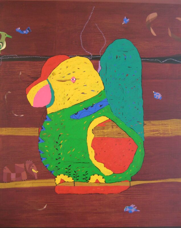 Dhaneshwar Shah – DS - 48, 48x60 inch, Acrylic on Canvas, Toy in Space, 2008