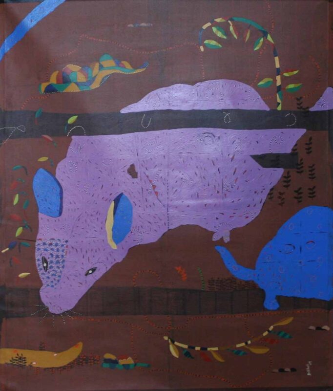 Dhaneshwar Shah – DS - 72, 48x60 inch, Acrylic on Canvas, the Mouse, 2009