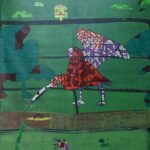 DS - 74, 48x60 inch, Acrylic on Canvas, Bird in Green Space, 2009