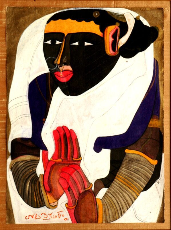 Thota Vaikuntam – TV - 22 - 16 X 12 inch - Acrylic on Board - Available