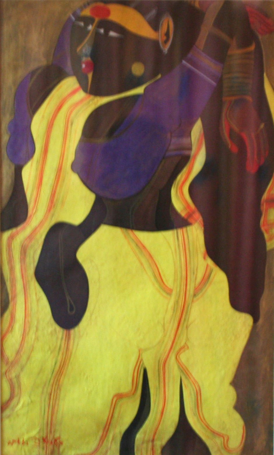 TV-43-25X15-inches-Acrylic-on-Paper-Available Thota Vaikuntam – TV - 43, 25X15 inches, Acrylic on Paper, Available - Image 1