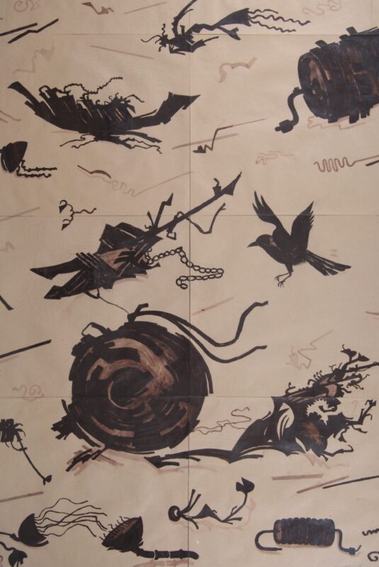 VM - 11, 72x47 inch,  Acrylic on paper,  Untitled, 2008, available
